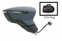 Seat Leon MK3 [13-20] Complete Power Folding - Electric Wing Mirror Unit with LED Indicator - Primed