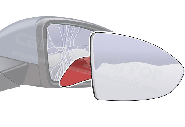 self adhesive wing mirror glass