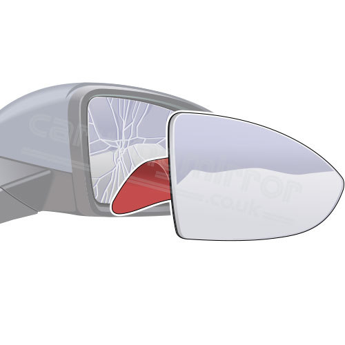 Ford Transit Connect Van [02-09] Self Adhesive Wing Mirror Glass