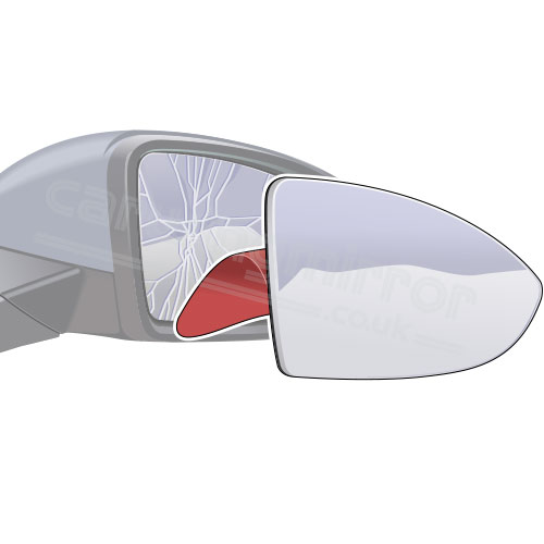 Audi A1 [09-18] Self Adhesive Wing Mirror Glass