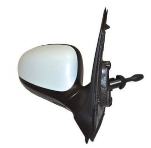 Ford KA [09 on] Complete Manual Cable Adjust Wing Mirror Unit - Primed