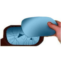 Alfa 147 [01 on] Self Adhesive Wing Mirror Glass (Blue Tinted)