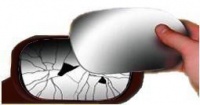 Fiat 500 [04 on] Self Adhesive Wing Mirror Glass