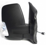 Ford Transit MK8 [2014 on] Complete Manual Wing Mirror Unit - Black (short arm)